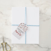 Zilver Rood Confetti Bedankt voor het langskomen Cadeaulabel (Met Touw)