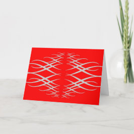 Zilver & Rood Feestdagen Kaart