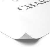 Zilver Rood Verlovingsfeest Aangepaste 20x30 Foto Poster (Hoek)