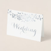 Zilver Roos Folie Typografie Bruiloft Uitnodiginge Kaarten (Voorkant)