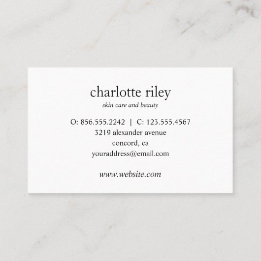 Zilver | Roos Gold 6 Punch Customer Loyalty Kaart Visitekaartje (Achterkant)