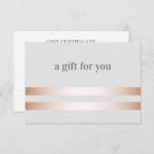 Zilver | Roos Gold Elegant Gift Kaart (Voorkant / Achterkant)