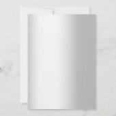 Zilver roos gouden bloemen elegante bruiloft kaart (Achterkant)