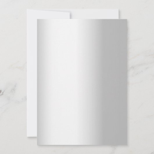 Zilver roos gouden bloemen elegante bruiloft kaart (Achterkant)