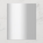 Zilver roos gouden bloemen elegante huwelijksuitno (Achterkant)