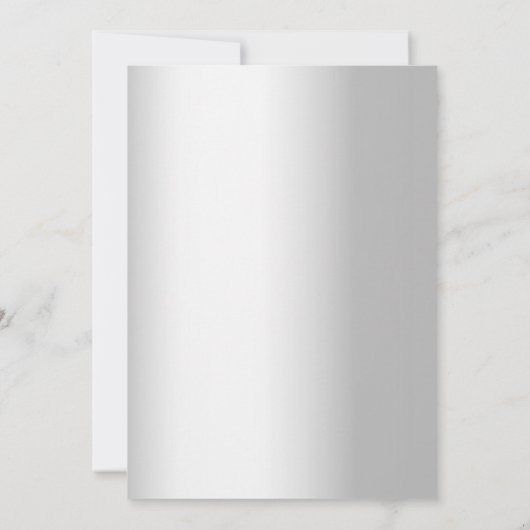 Zilver roos gouden bloemen elegante luxe bruiloft kaart (Achterkant)