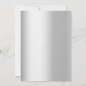 Zilver roos gouden luxe bruiloft receptie kaart (Achterkant)