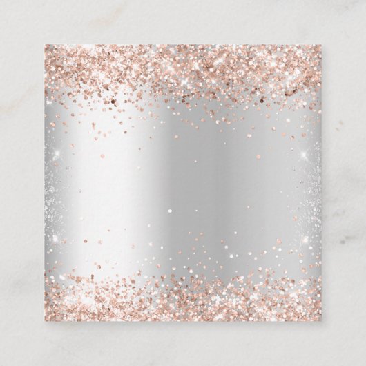 Zilver roos gouden QR code bruiloft RSVP Informatiekaartje (Achterkant)