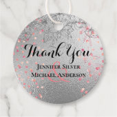 Zilver Roségoud TROUW Metaalglans BUDGET Bedankjes Labels (Voorkant)