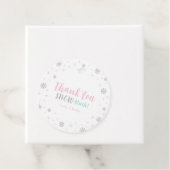 Zilver, Roze & Blauw Winter Nederland Bedankt Bedankjes Labels (In situ)