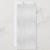 Zilver Roze Bloemen Verjaardagsmenu Kaart (Achterkant)