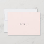 Zilver & Roze Elegant Bruiloft RSVP Kaartje (Achterkant)