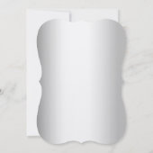 Zilver roze, elegante luxueuze bruiloft kaart (Achterkant)