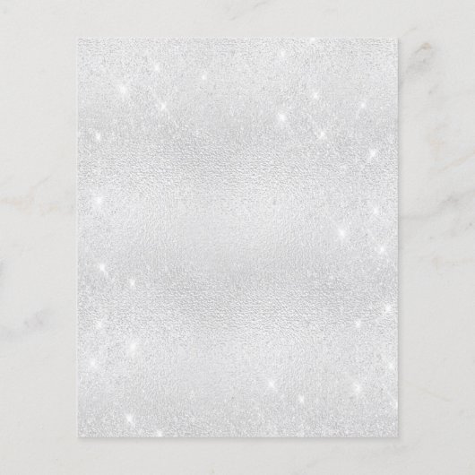 Zilver roze glitter bruiloft flyer (Achterkant)