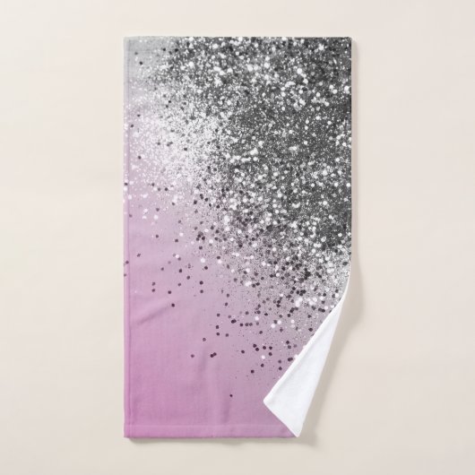 Zilver roze glitter Dream #1 (Faux Glitter) #glimm Bad Handdoek (Handdoek)