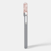 Zilver roze glitter druppelt naam op Case-Mate iPhone case (Achterkant / Links)