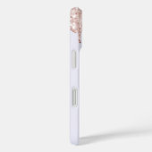 Zilver roze glitter druppelt naam op Case-Mate iPhone case (Achterkant / Rechts)