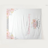 Zilver Roze Kroonprinses Verjaardag Fotohokje Wandkleed (Voorkant (horizontaal))