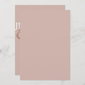 Zilver roze moderne, minimale eenvoudige bruiloft kaart (Voorkant / Achterkant)