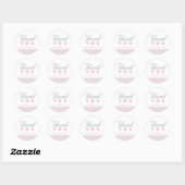 Zilver & Roze | Moderne Party Bedank Sticker (Vel)