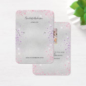 Zilver roze oorbellen foto display kaart (Bureau)