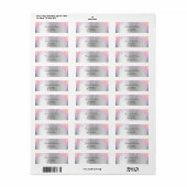 Zilver roze paarse retouradres etiket (Full Sheet)