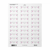 Zilver Roze Sneeuwvlok Winter Label (Full Sheet)