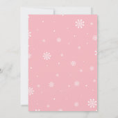 Zilver & Roze Winter Wonderland Baby shower Game Kaart (Achterkant)