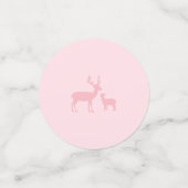 Zilver & Roze Winter Wonderland Meisje 1e verjaard Confetti (Kleine voorkant)