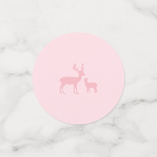 Zilver & Roze Winter Wonderland Meisje 1e verjaard Confetti (Kleine voorkant)