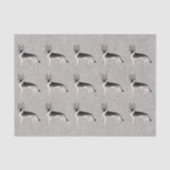 Zilver Sable Duitse Herder Cartoon Hond Patroon Tissuepapier (Voorkant)