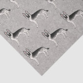 Zilver Sable Duitse Herder Cartoon Hond Patroon Tissuepapier (Detail)