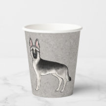 Zilver Sable Duitse Herder Mooie Cartoon Hond