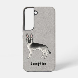 Zilver Sable Duitse Herder Schattige GSD Hond En T Samsung Galaxy Hoesje
