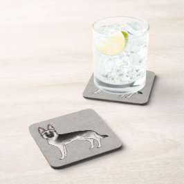 Zilver Sable Duitse Herdershond Cartoon GSD Hond Bier Onderzetter