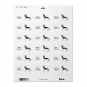 Zilver Sable Duitse Herdershond En Aangepaste Teks Etiket (Full Sheet)