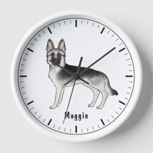 Zilver Sable Duitse Herdershond met aangepaste tek