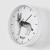 Zilver Sable Duitse Herdershond met aangepaste tek (Hoek)