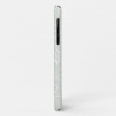 Zilver Sage Bloemmotief Persoonlijk Case-Mate iPhone Case (Achterkant/links)