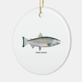 Zilver Salmon (oceaanfase) Keramisch Ornament (Links)