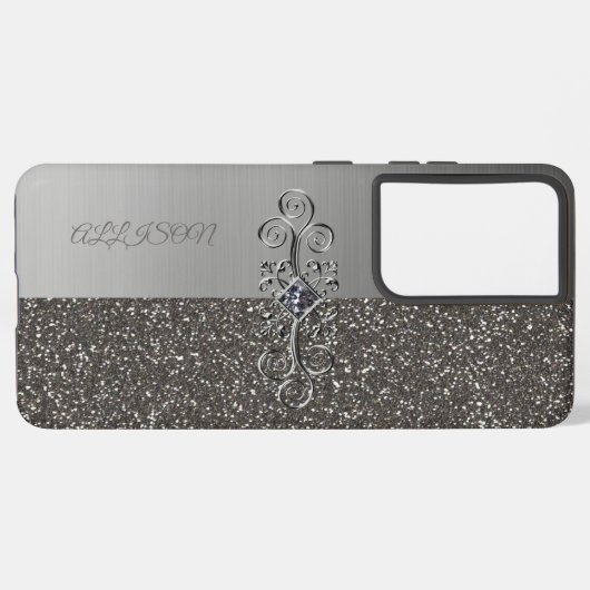 Zilver Samsung Galaxy Hoesje (Linkerkant)