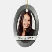 Zilver Shiny Afstuderen Ornament fotosjabloon (Rechts)