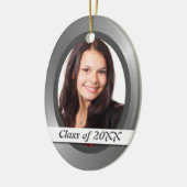 Zilver Shiny Afstuderen Ornament fotosjabloon (Links)