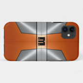 Zilver Sinaasappel Glanzend RVS Metaal 8 Case-Mate iPhone Case (Achterkant (horizontaal))