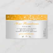 Zilver Sinaasappel Glitter Sparkle Diamonds Stijlv Visitekaartje (Achterkant)