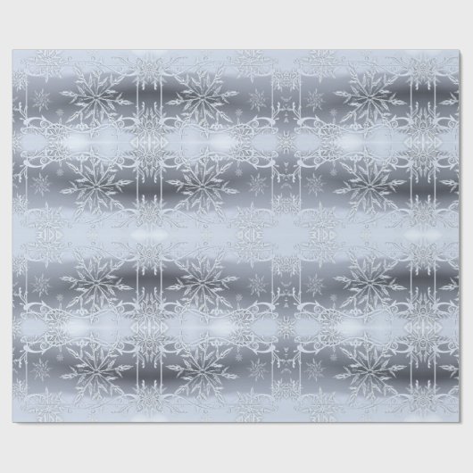Zilver snowflake inpakpapier (Vlak)