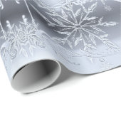 Zilver snowflake inpakpapier (Rol Hoek)