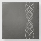 Zilver Stenen Onderzetter (Voorkant)