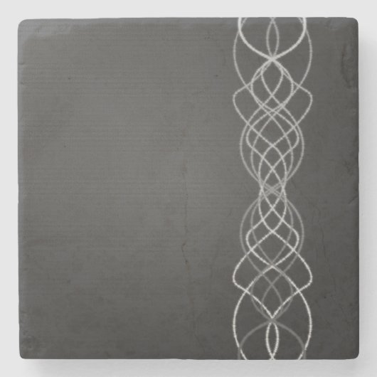 Zilver Stenen Onderzetter (Voorkant)