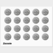 Zilver Sticker Prettig Kerstfeest (Vel)